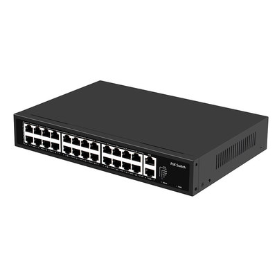 24 Port CCTV Poe Schalter nicht verwaltet 100M Fast Ethernet Rack Typ 300W Budget AC Eingang