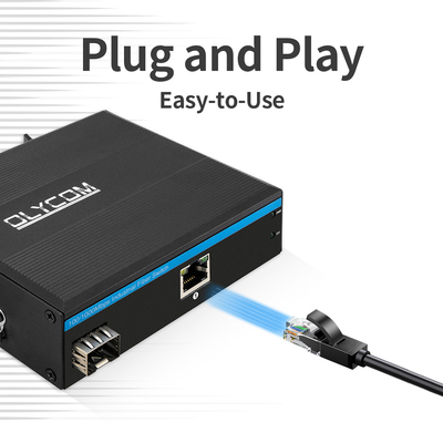 Gigabit Mini Industrial Media Converter 2 Port 100/1000M Glasfaser Gigabit Netzwerk Din Rail