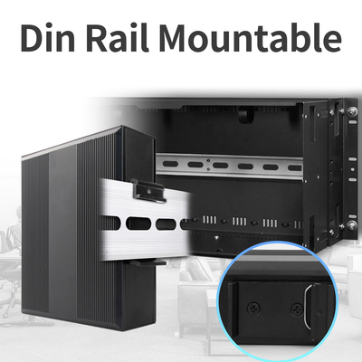 2 Anschlüsse Mini-Size Industrial Media Converter 1000M Din Rail Network Switch