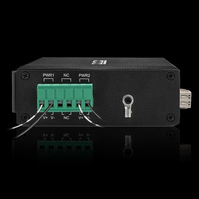 2 Hafen-Industrie-Netzwerk-Schalter Doppelleistung 100/1000M Faserschalter Din Rail montiert