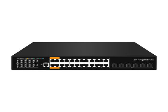Fabrik-Oem/odm L3 verwalteter Ethernet-POE-Switch mit 24*10/100/2500mbps+6*10Gb SFP+