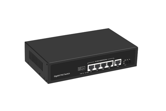 6 Anschlüsse 10/100/1000mbps POE Fiber Switch mit 4 Anschlüssen Poe Ethernet Switch