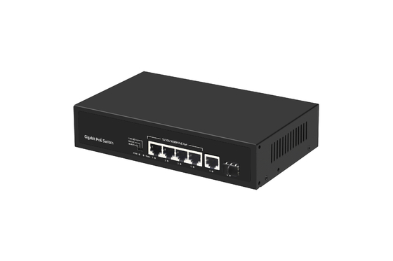 6 Anschlüsse 10/100/1000mbps POE Fiber Switch mit 4 Anschlüssen Poe Ethernet Switch