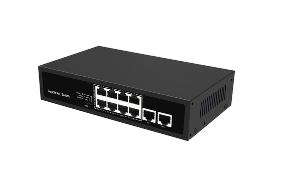 Netzwerk Unmanaged 10 Ports Gigabit Desktop POE Schalter mit 8 Ports Poe AC100-240V