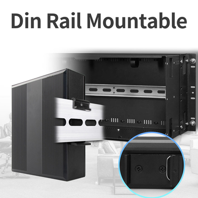 Industrielle nicht verwaltete Poe-Schalter 5 Port Gigabit-Netzwerk 15.4W/30W Standard 120W Din Rail