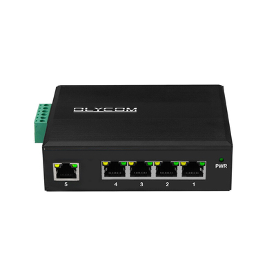 4 Port POE Spannungshöherung DC12-48V-Eingang für Solarenergie mit 1 Uplink-Netzwerkanschluss Schalter