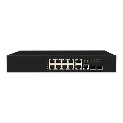 8 Port-Poe-Schalter mit 90 Watt verwalteten 2*2,5 Gb-SFP-Ports + 2 Combo-Ports POE-Faser-Schalter
