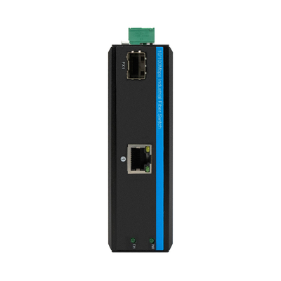 Outdoor POE-Switch Fast Ethernet 2 Port 10/100Mbps 1 RJ45+1 Faser sfp Fasermedienwandler