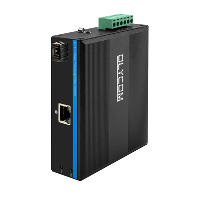 Outdoor POE-Switch Fast Ethernet 2 Port 10/100Mbps 1 RJ45+1 Faser sfp Fasermedienwandler