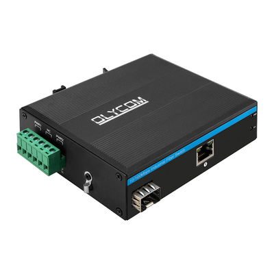 Outdoor POE-Switch Fast Ethernet 2 Port 10/100Mbps 1 RJ45+1 Faser sfp Fasermedienwandler