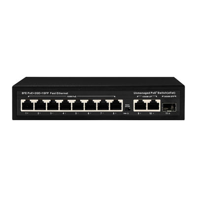 8 Port POE-Switch mit 120 W Strom und 250 m Übertragung für CCTV - Unmanaged Fiber Optic POE-Switch