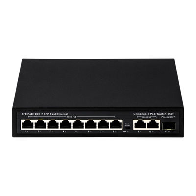 8 Port POE-Switch mit 120 W Strom und 250 m Übertragung für CCTV - Unmanaged Fiber Optic POE-Switch