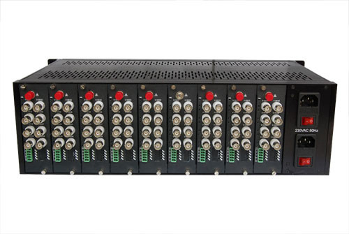 19" 3U 18 Slots Chassis Video Datenfaser Konverter Rack Montage Chassis Dual Stromversorgung