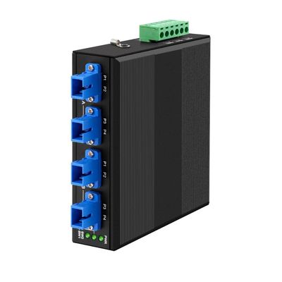 4-Kanal-Industrial Optical Bypass Switch mit Din Rail DC24V-Eingang und niedrigem Einsetzverlust für Telekommunikation