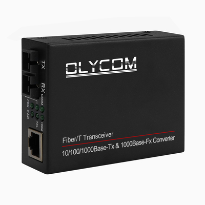OEM ODM 10/100/1000M Gigabit Dual Fiber Single Mode SC Connector 60KM Fiber Medienwandler