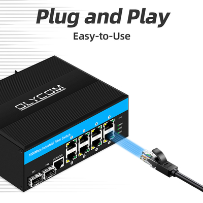 10 Port Gigabit 10/100/1000mbps L2 Managed POE Switch mit 2 Sfp für den Außenbereich