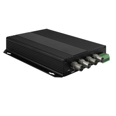 CVI TVI Audio-Video-Digitaloptischer Konverter 4 Port Industrieüberwachung Schwarz