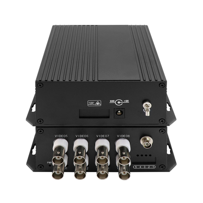 8 Anschlüsse Analog-Digital-Faseroptikumwandler CCTV-Überwachung Koaxialvideo DC5V