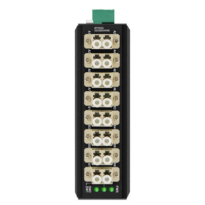 Multimode Glasfaser-Bypass-Modul 8 Port LC-Anschluss DIN Montiert 12V 24V CE