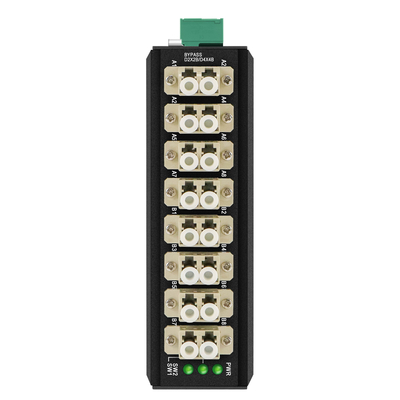 OM-FBS-44-MLC MULTIMODE OPTICAL BYPASS MODULE 8 PORT LC CONNECTOR DIN 12V 24V montiert