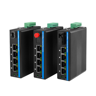 4 Port Industrial PoE Switch Gigabit Unmanaged Network 120W Budget Din Rail Aktives PoE