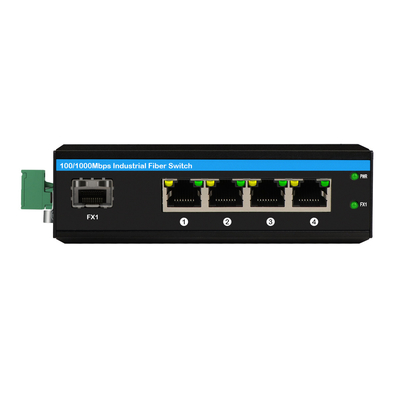 4 Port Industrial PoE Switch Gigabit Unmanaged Network 120W Budget Din Rail Aktives PoE