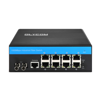 8 Anschlüsse ERPS L2+ Managed Switch Industrial Gigabit Ethernet ST SM/MM Faseranschluss