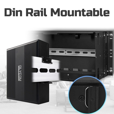 Verhärtet 10/100/1000mbps Mini Unmanaged Network Switch Poe Switch 12-48v Gleichspannung