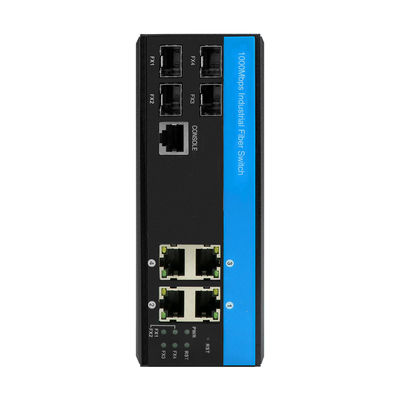 8 Ports Gigabit L2 verwalteter industrieller Glasfaserschalter 12V/24V/48VDC Eingangs-Ethernet-Schalter
