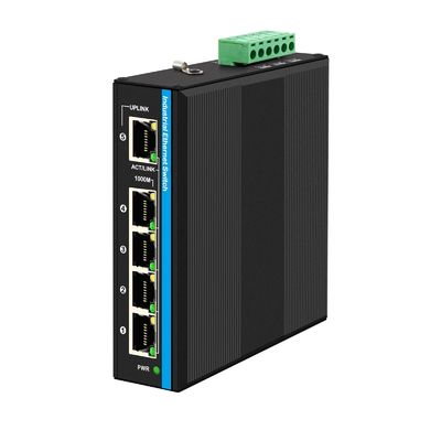 Mini 5 Port Industrial Ethernet Switch mit 6KV Überspannungsschutz und breitem Temperaturbereich für raue Umgebungen