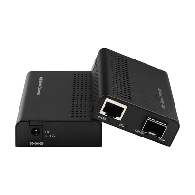 Mini 10G-Medienkonverter Unmanaged SFP+ Glasfaser auf 10GB-basierte T-Rack montierbar