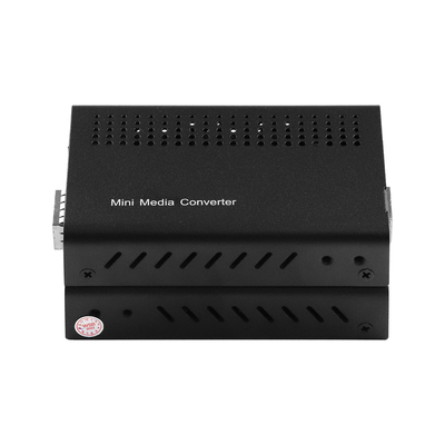 Mini 10G-Medienkonverter Unmanaged SFP+ Glasfaser auf 10GB-basierte T-Rack montierbar