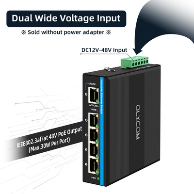 Solarenergie-UPS-PoE-Schalter Gigabit-Netzwerk 120W DC12V/DC24V/DC48V Eingang nicht verwaltet