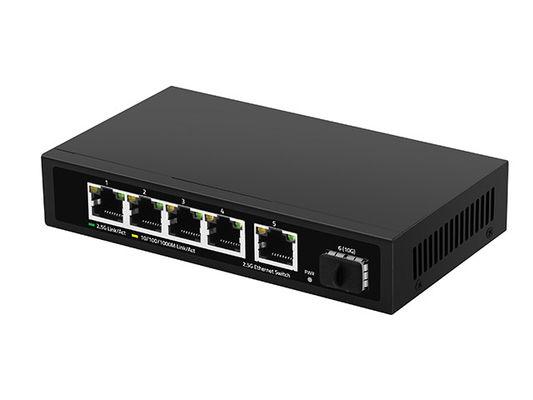 5 Anschlüsse 2.5G Ethernet Switch 10G Fiber Uplink Unmanaged Auto-Sensing Netzwerkgeschwindigkeit