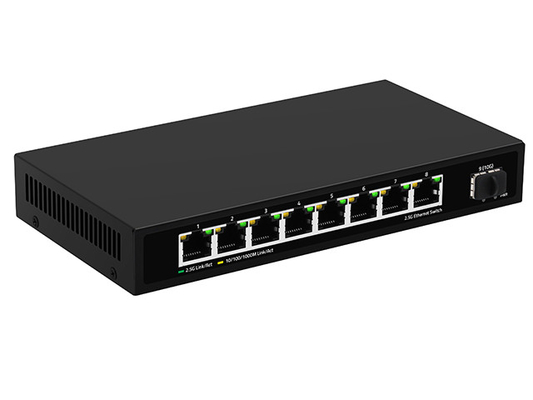 8 Anschlüsse 2.5G Netzwerk-Schalter nicht verwaltet 10G Faser DC12V Eingang ohne Lüfter Autoadaptivgeschwindigkeit