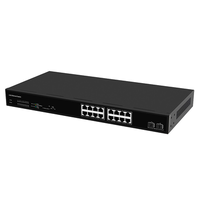 16 Port 2.5G Netzwerk-Switch mit 10G-Fasern nicht verwaltete automatisch anpassbare Geschwindigkeit Optional PoE