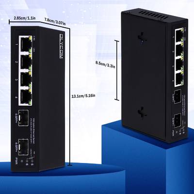 6 Ports 10g Ethernet-Schalter mit Glasfaser 4* 2.5G RJ45 + 2* 10G SFP+ Unterstützung OEM/ODM