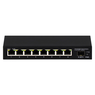 9 Port Unmanaged 2.5G Ethernet Switch mit 10G Uplink SFP Port 60Gbps Backplane Bandbreite