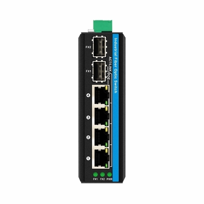 Mini 6-Port Gigabit-Ethernet-Schalter Poe-Schalter Din-Schiene 2 sfp+ 4 RJ45 DC48-52V Doppelstrom-Eingang