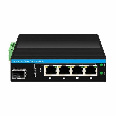 5-Port Gigabit Outdoor PoE-Switch Mini Industrie-Faser-Switch IP40 Hutschiene-Switch