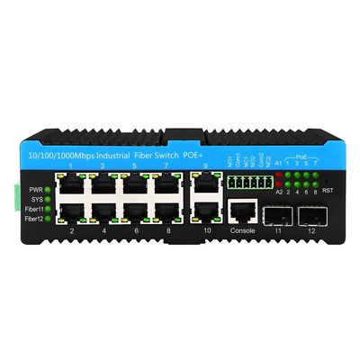 L2 L3 Managed Gigabit Industrial Ethernet Switch Poe Switch 90w 2*2.5G SFP+8*RJ45 Ports Außenschalter