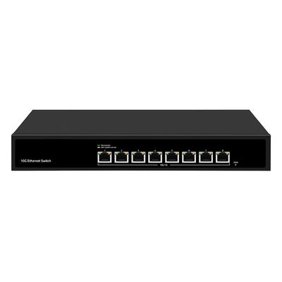 8 Port 10G Ethernet-Schalter nicht verwaltete automatische Sensorgeschwindigkeit Single AC Input Fanless CE