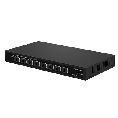 8 Port 10G Glasfaserschalter 1G 2.5G Compliant Unmanaged DC12V Eingang basiert auf Realtek