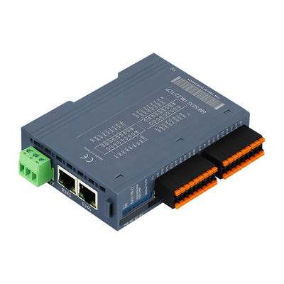 Modbus TCP/IP Slave I/O Modul 24VDC 2 RJ45 16 Port DI DO Din Rail NPN PNP Verbindung