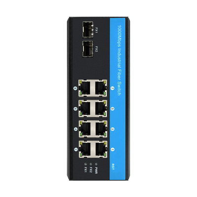 Gigabit 8 Port PoE Schalter nicht verwalteter PoE Schalter 6 x Gigabit PoE+ Ports 2 x 1.25G SFP Fiber Ports 240W für den Außenbereich