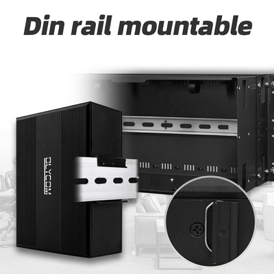 Gigabit-Managed-Switch 12-Port-Ethernet-Switch 4SFP+8RJ45 DIN-Rail Dual-Power-Eingang