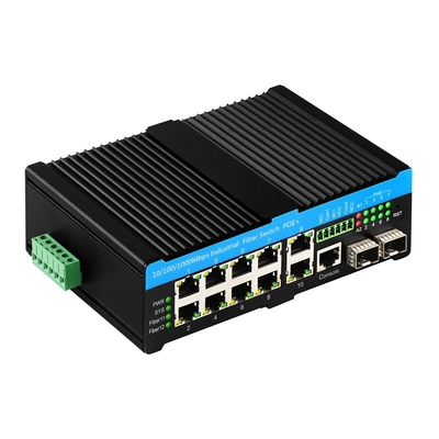 8-Port PoE Gigabit Ethernet Switch L2 mit DC48V-Eingang und IP40-Schutzklasse verwaltet