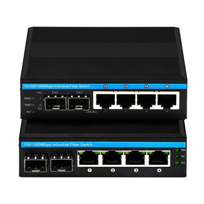 Gigabit-ERPS-Managed Ethernet-Switch 2SFP+4RJ45 Din-Rail-Netzwerk-Switch mit PoE-Ausgabe