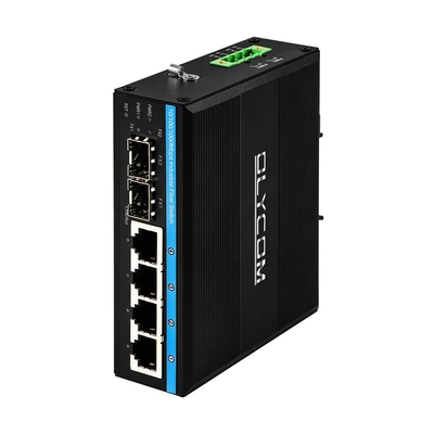 Gigabit-ERPS-Managed Ethernet-Switch 2SFP+4RJ45 Din-Rail-Netzwerk-Switch mit PoE-Ausgabe