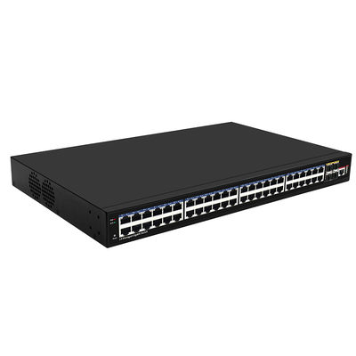48 Port Gigabit L3 Managed Network Switch 10G Fiber Uplinks Single AC Input auf Basis von Realtek